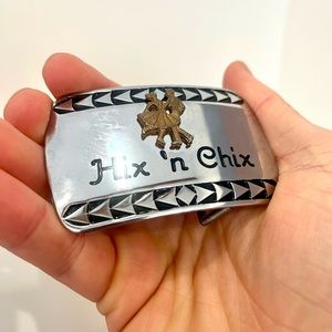 vintage high quality belt buckle line dance cowboy style 
Bought
